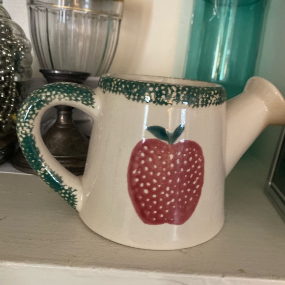 Other - Vintage Hermitage Pottery spongeware watering can pitcher Farm Decor